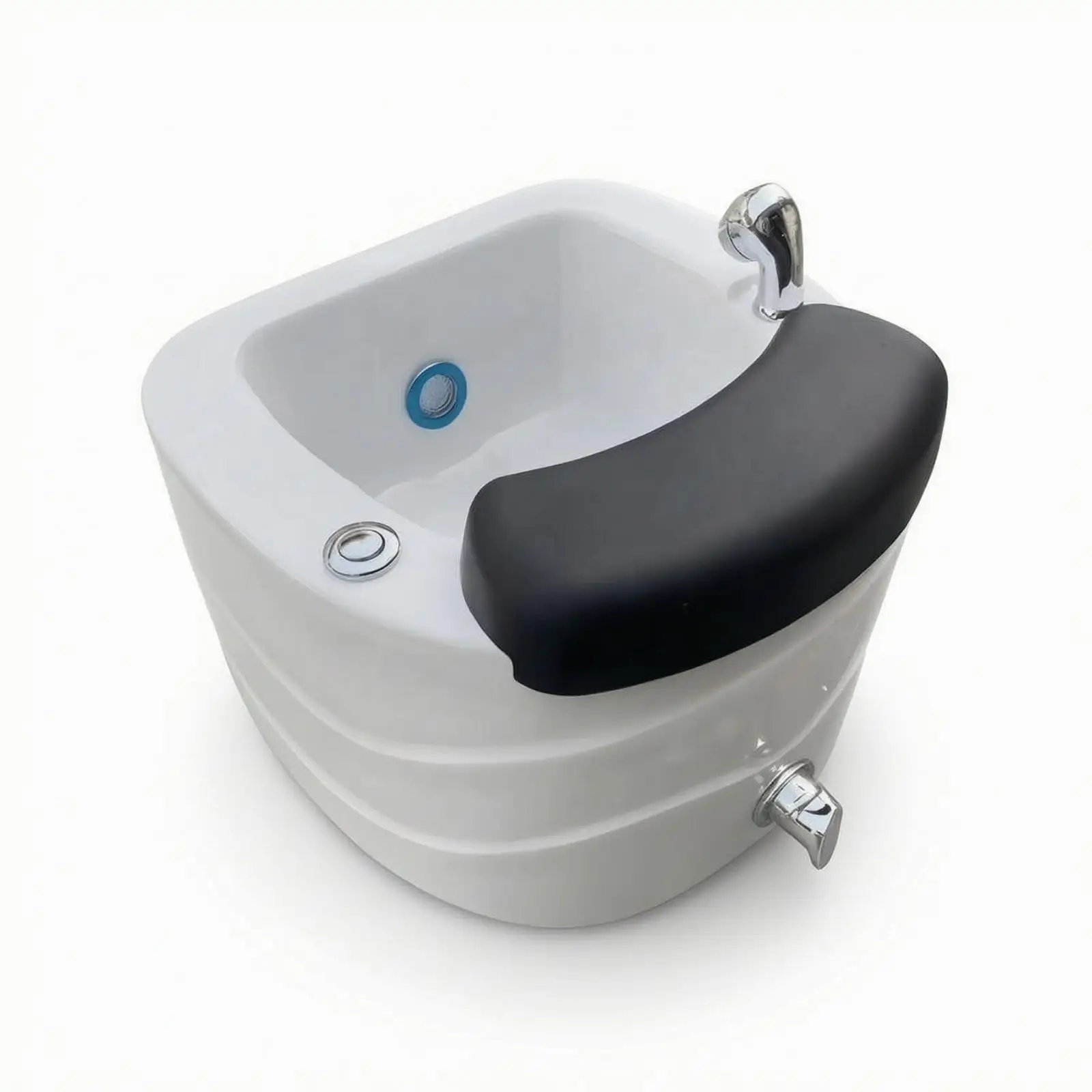Foot Bath Basin with Footrest Built-in Acrylic Pedicure Tub Ergonomic Footbath Spa Tub for Pedicurists, Salon Owners, Nail - view 3