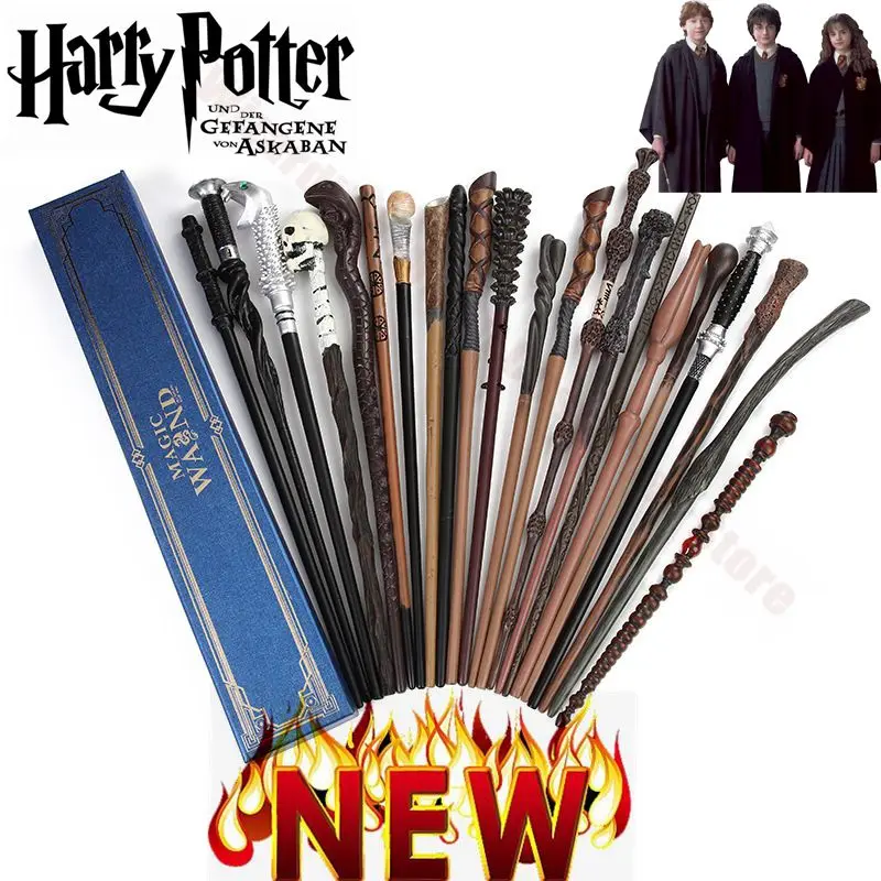 Harry Potter Magic Wand Metal Core Hermione Granger School of Witchcraft and Wizardry Gift Box Halloween Performance Props Wand