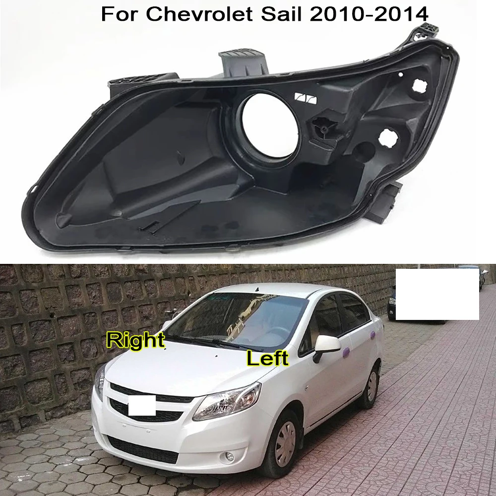 

Car Headlight Base Black Rear Shell For Chevrolet Sail 2010-2014 Headlamp House Car Rear Base Front Auto Headlight Back House