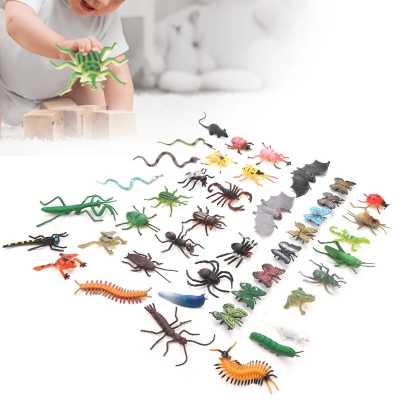 43pcs / Set Dinosaurs Insects Model Highly Simulation Children Education Model SetDinosaurs Model