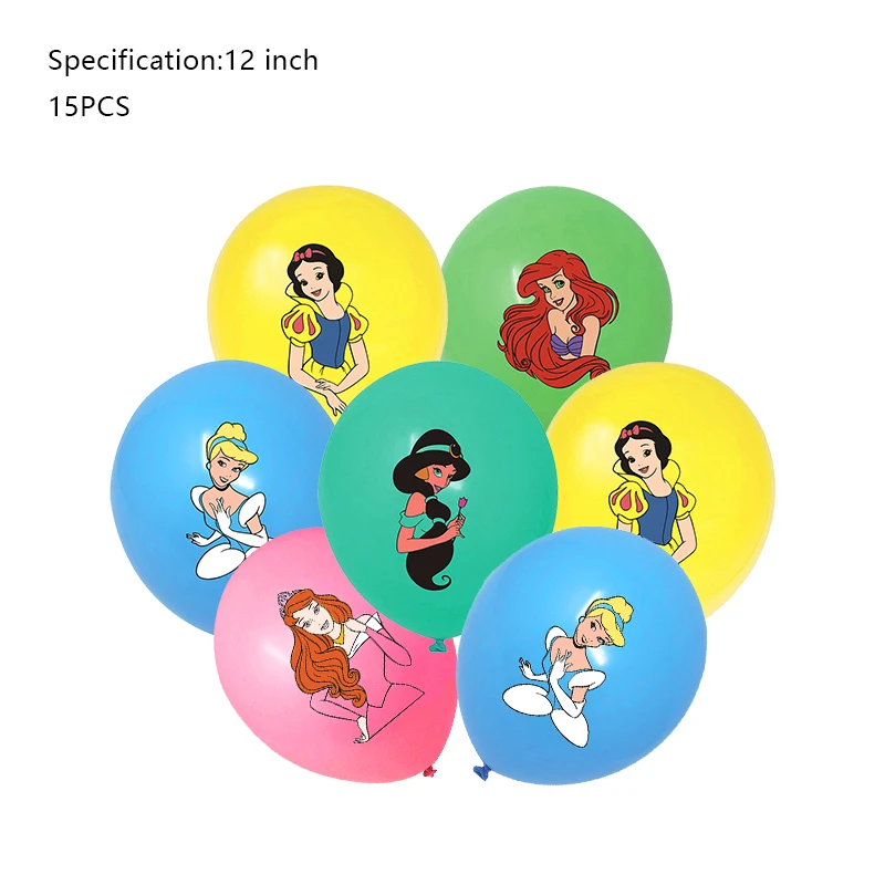 Potdemiel Prinzessinnen-Geburtstagsparty-Dekoration Hintergrund Kinder-Event-Zubehör für Geburtstagsbanner Einweg-Tischgeschirr
