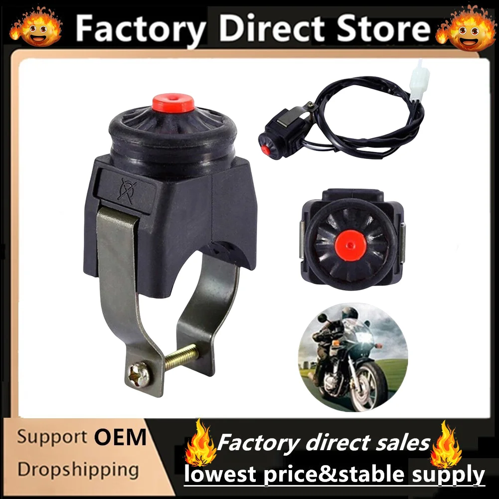 

New Motorcycle Kill Switch Red Push Button Horn Starter Dirt Bike ATV UTV Dual Sport For 22mm (7/8") Bars Off Road Motorcycle
