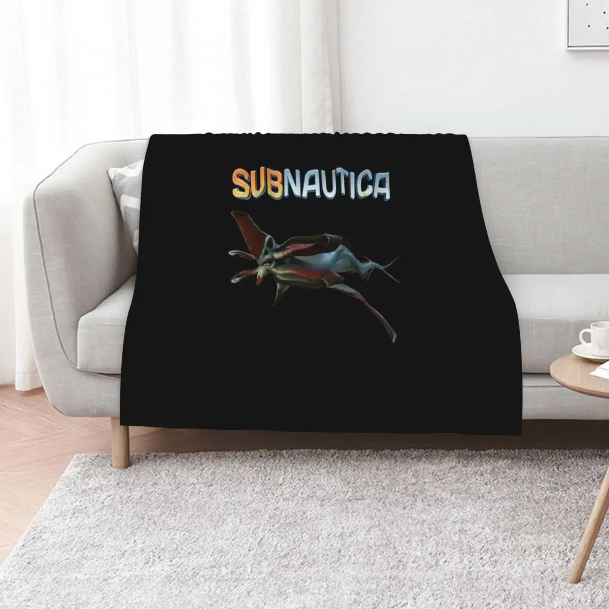 

Subnautica - Reaper Leviathan Throw Blanket Comforter Decorative Sofas Decorative Sofa Flannel Blankets