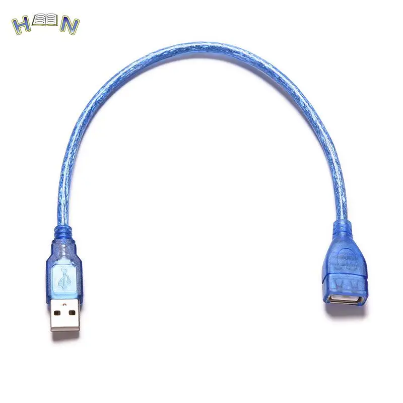 30cm USB 2.0 Extension Cable USB 2.0 Male To USB 2.0 Female Extension Data Sync Cord Cable Anti-Interference Blue