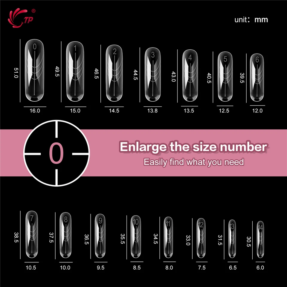 TP, 150 pzas de formas de uñas largas curvas tipo ataúd, moldes claros para extensión de gel acrílico, para principiantes 4