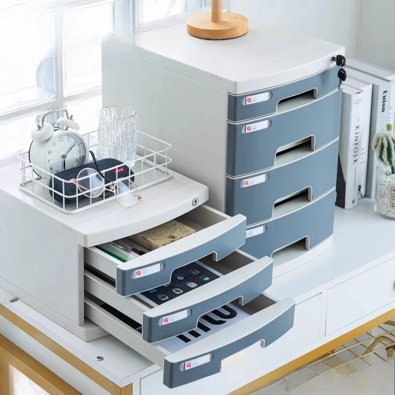 กล่องแฟ้มล็อค - ตัวจัดระเบียบเดสก์ท็อปหลายชั้น, ลิ้นชักเอกสารความจุขนาดใหญ่พร้อมช่องมองเห็น, ที่เก็บของในสํานักงาน"**