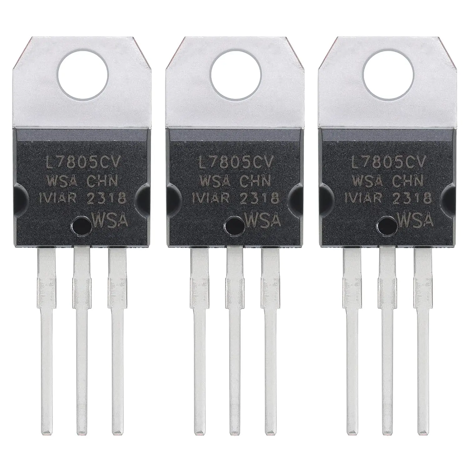 IC L7805CV Voltage Regulator Output 5 V 1.5 A Integrated Circuits L7805 Positive Regulators TO-220 Regulator Transistor 3Pin