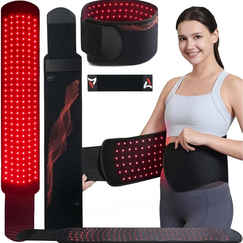 

US Shipping Red Light Therapy Belt 39x7.7 Inch Large Area 180 LEDs 660nm 850nm Infrared Light Therapy Wrap for Body Pain