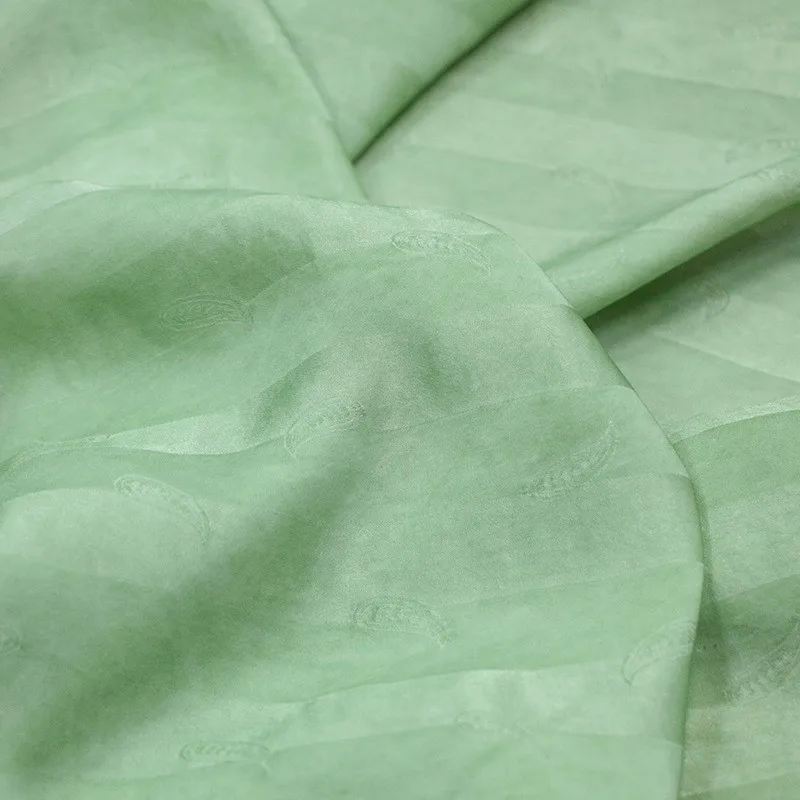 Dirt-dyed silk jacquard satin fabric artistic style clothing design