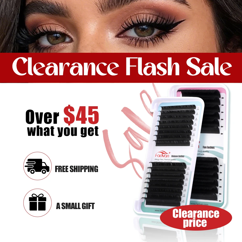 FADVAN Easy Fan Blooming Eyelashes Extensions Classic Volume Lashes Clearance Sale Natural Soft Indivisual Lashes