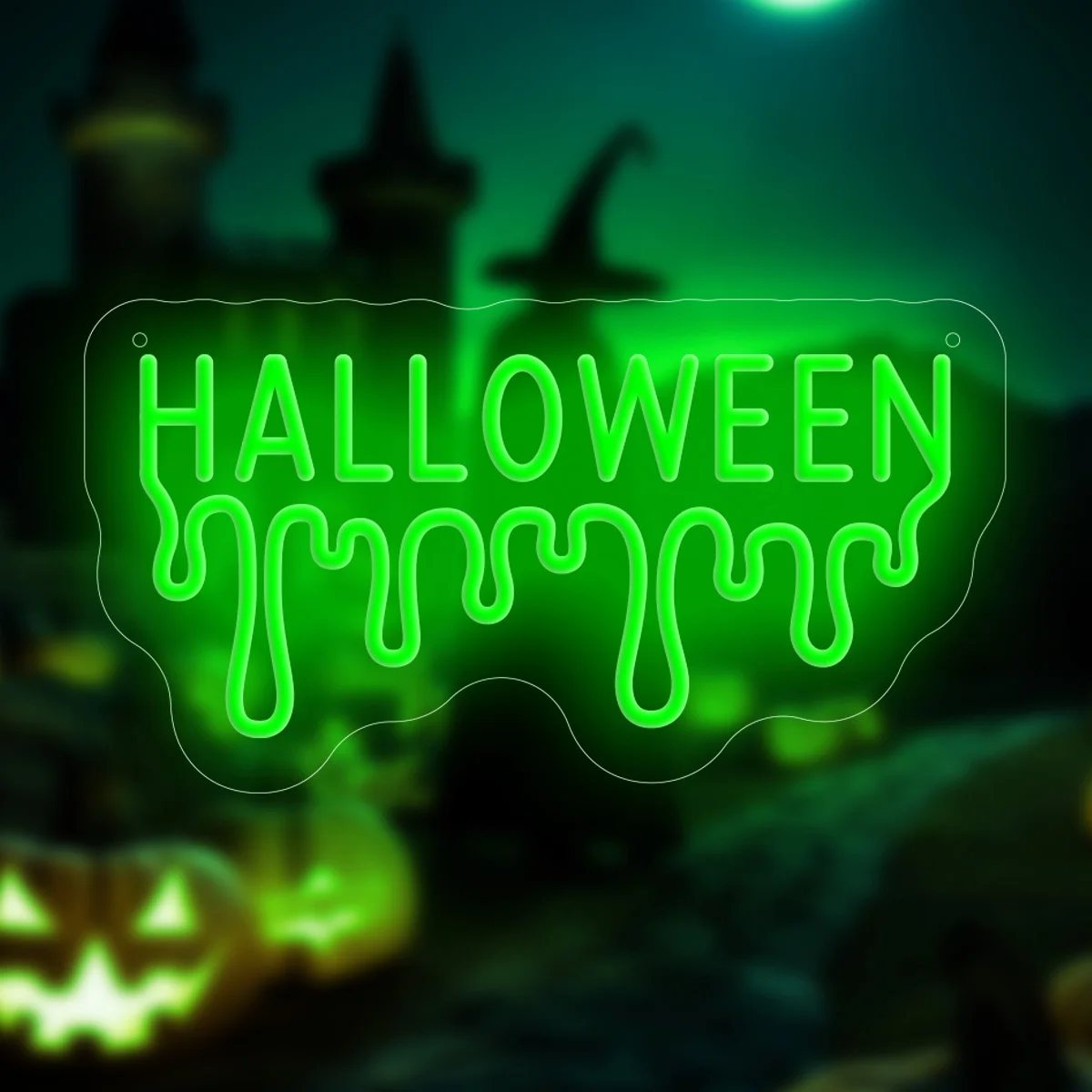 

Halloween Neon Sign LED Dimmable Neon Light Terror Atmosphere for Bedroom Living Room Party Shop Restaurant Decor Halloween Gift