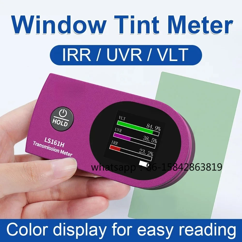Window Tint Meter TSER Tester 0.8mm Solar Film VLT IR UV Transmission Tint Meter for Film 940nm/1400nm LS161H LS161 LS161A