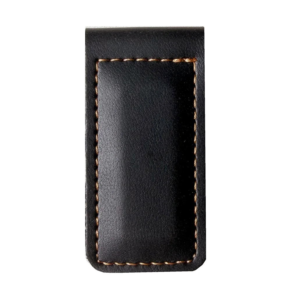 Schlanker magnetischer Geldclip aus PU-Leder, Visitenkartenhalter für Herren – Detail 8