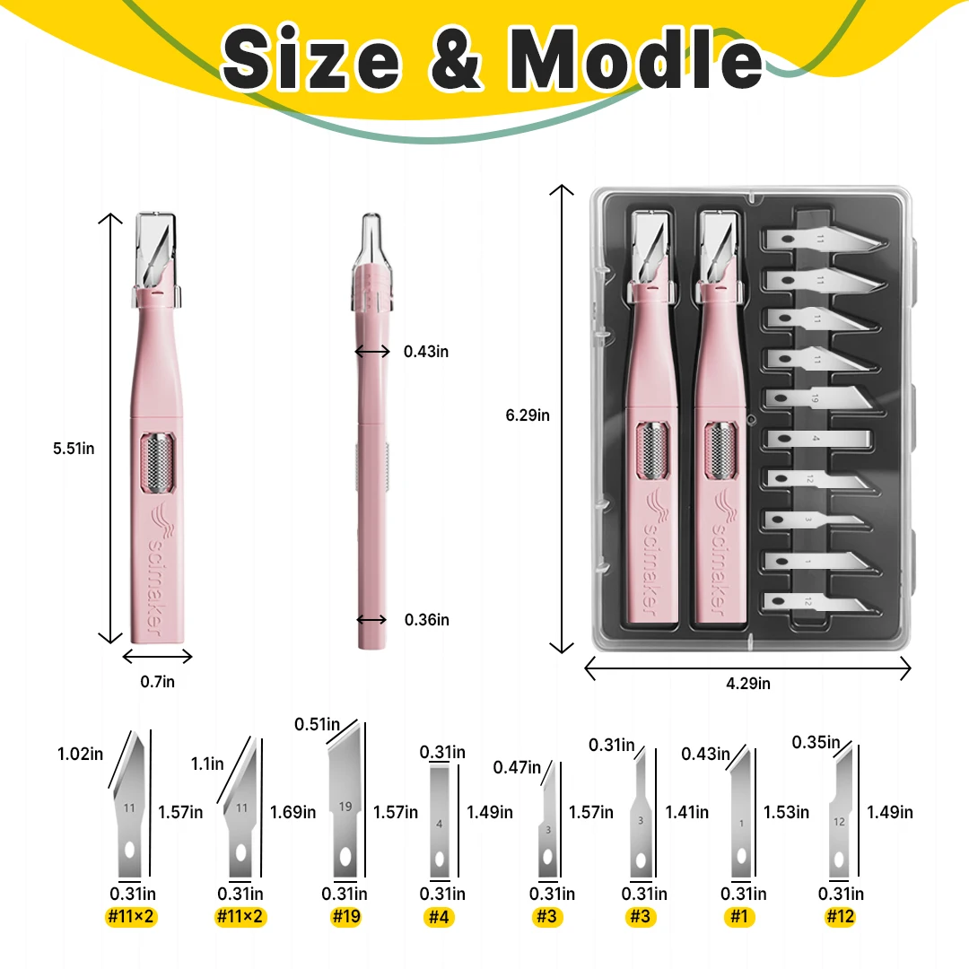 Hassas El İşi Bıçak Seti 20 Karbon Çelik Bıçak, gravür için uygun, DIY el aletleri, Hobi Exacto Bıçağı, Modelin Scrapbooking