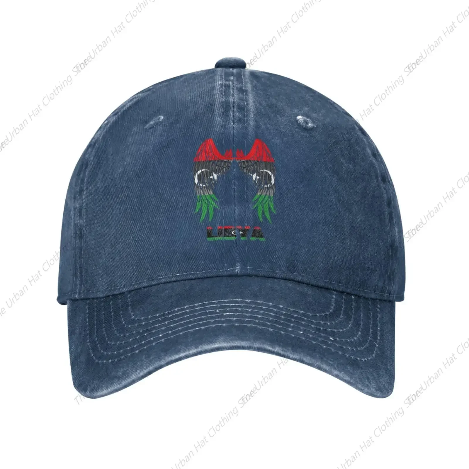 Vintage Libya Libyan Flag Wings Casquette Baseball Cap for Men Women Trucker Hat Adjustable Adult Unisex Gift