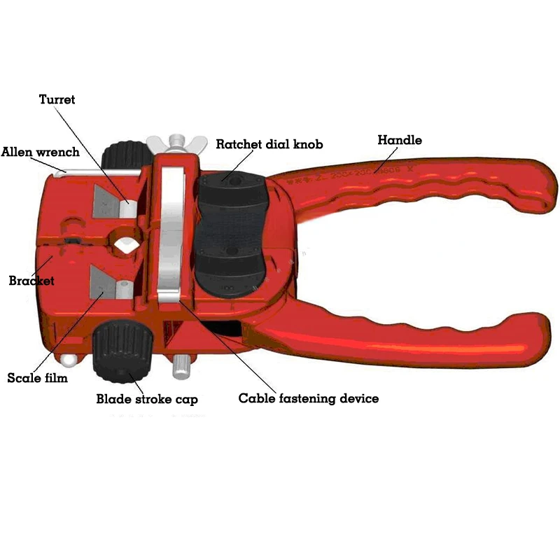 1PC Crossbar And Crossbar Two-way Cable Cutter TTG10A Hand Cable Cutter 8~30mm Cable Stripper Tool