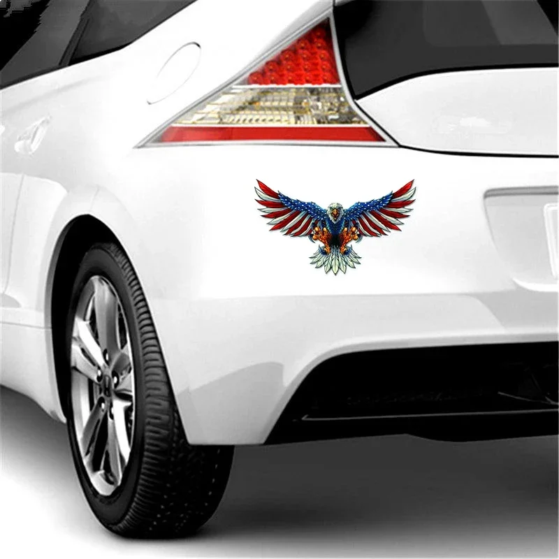 Car Sticker Creativity American Flag Bald Eagle Automobiles Motorcycles Accessories Decoration Decals Cover Scratches PVC,15*9cm