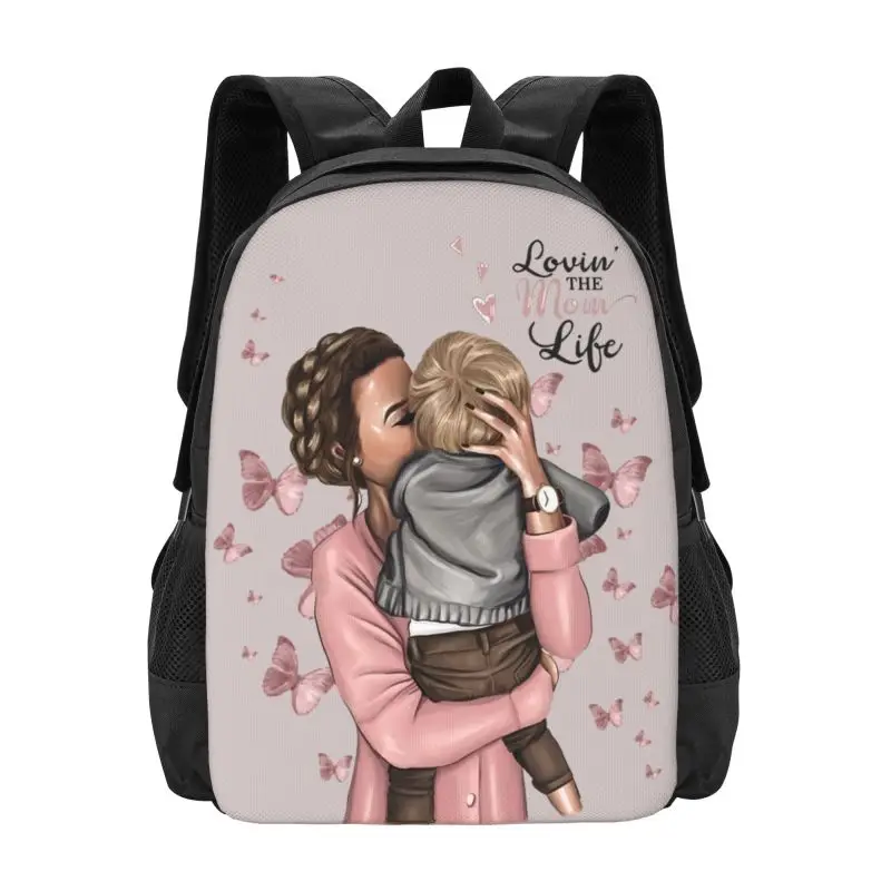 

Mama girl Baby cartoon student backpack set Teen Backpack Pencil case Shoulder bag set suitable for school outdoor sports