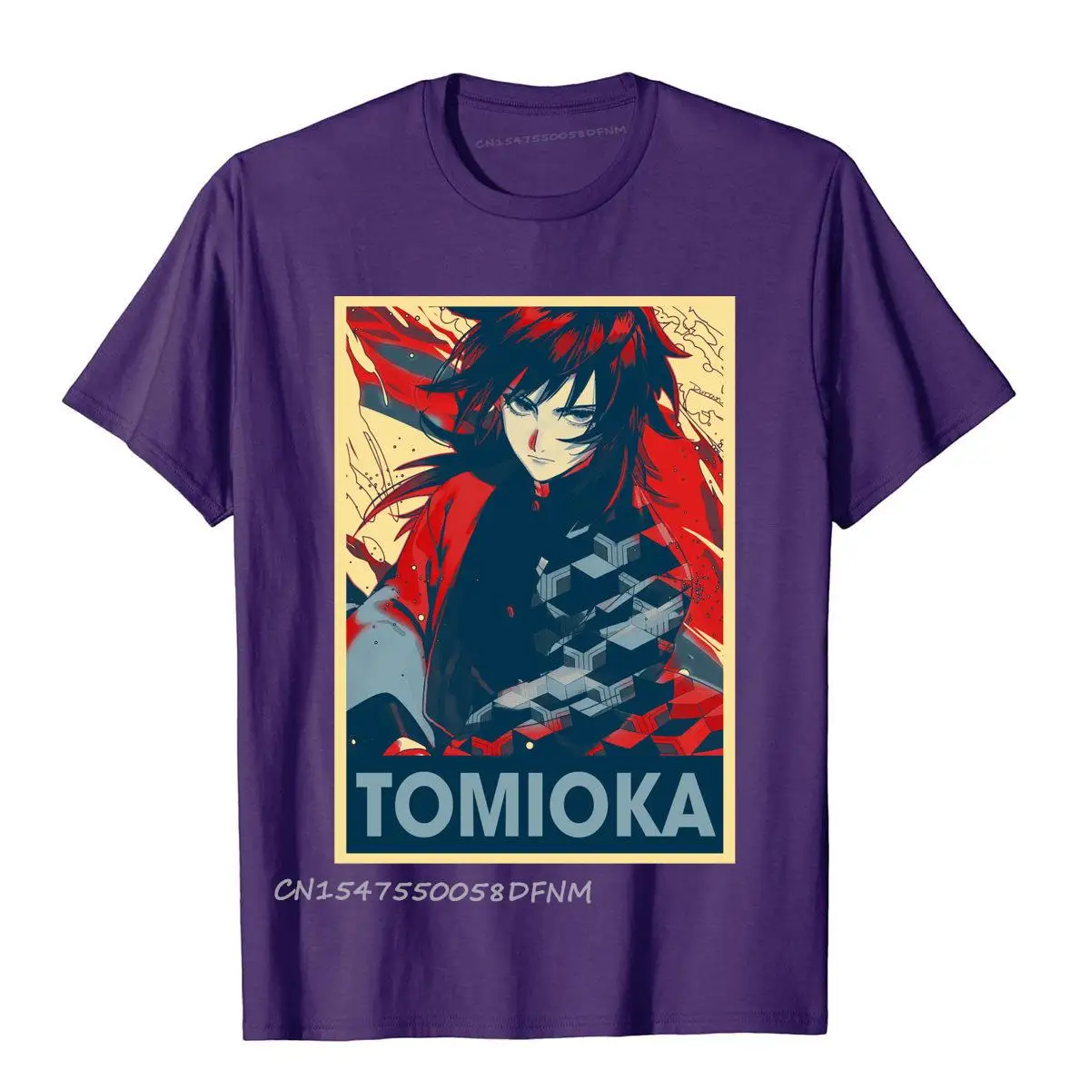 Retro Art Tomioka Demon Anime Premium Cotton Men's Tops Tees Birthday T Shirt Preppy Style Faddish