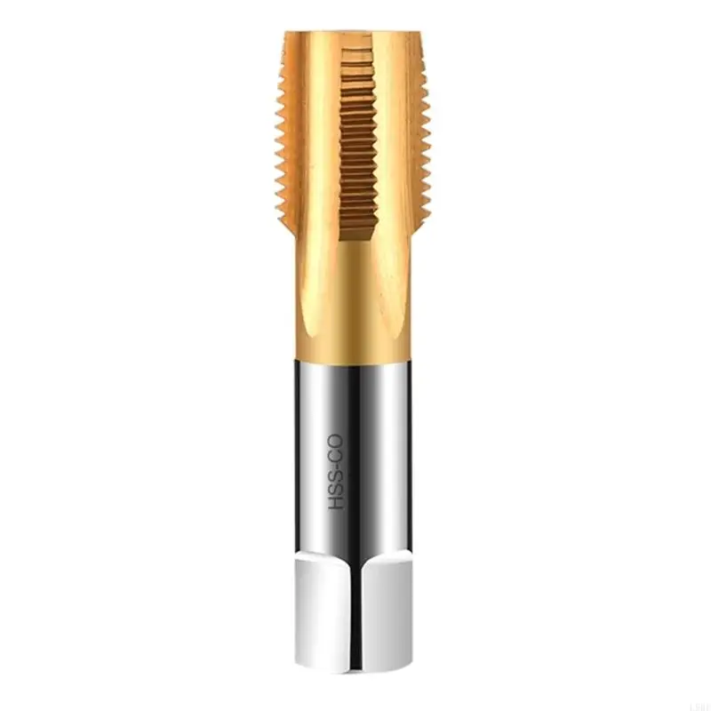 L9BE High Precisions Cobalt Alloy Pipe Thread Tap with Cobalt Coating for Reduced Friction Plumbers Mechanics DIYers Tools