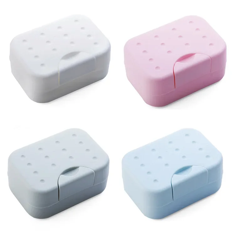 New Travel Soap Dish Box Case Holder Hygienic Easy To Carry Soap Holder Box Home Storage Organizer with Strainer Sponge