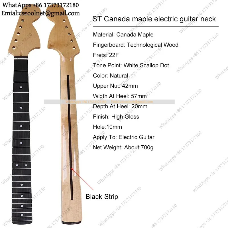 22 frets 6 strings big head bright light ST electric guitar neck handle plus maple bright light guitar DIY guitar accessories