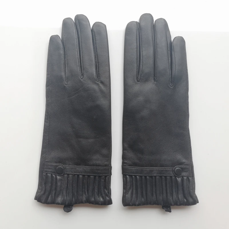 GOURS Winter Real Leather Gloves for Women Black Genuine Goatskin Gloves Warm Soft Fashion Super Discount Clearance Sale KCL