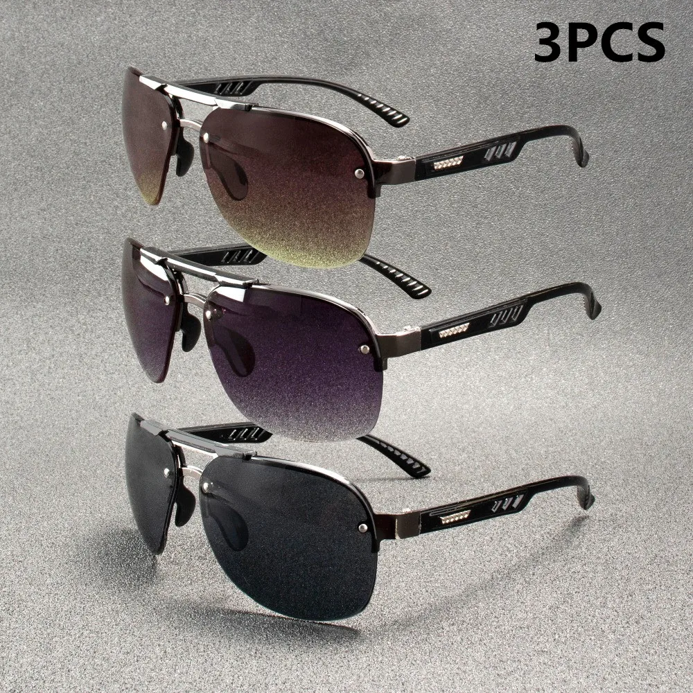 3 Stück Vintage Sonnenbrillen für Damen und Herren, Markendesigner Fahrbrillen, Klassische Verspiegelte Sonnenbrillen, Oculos de sol
