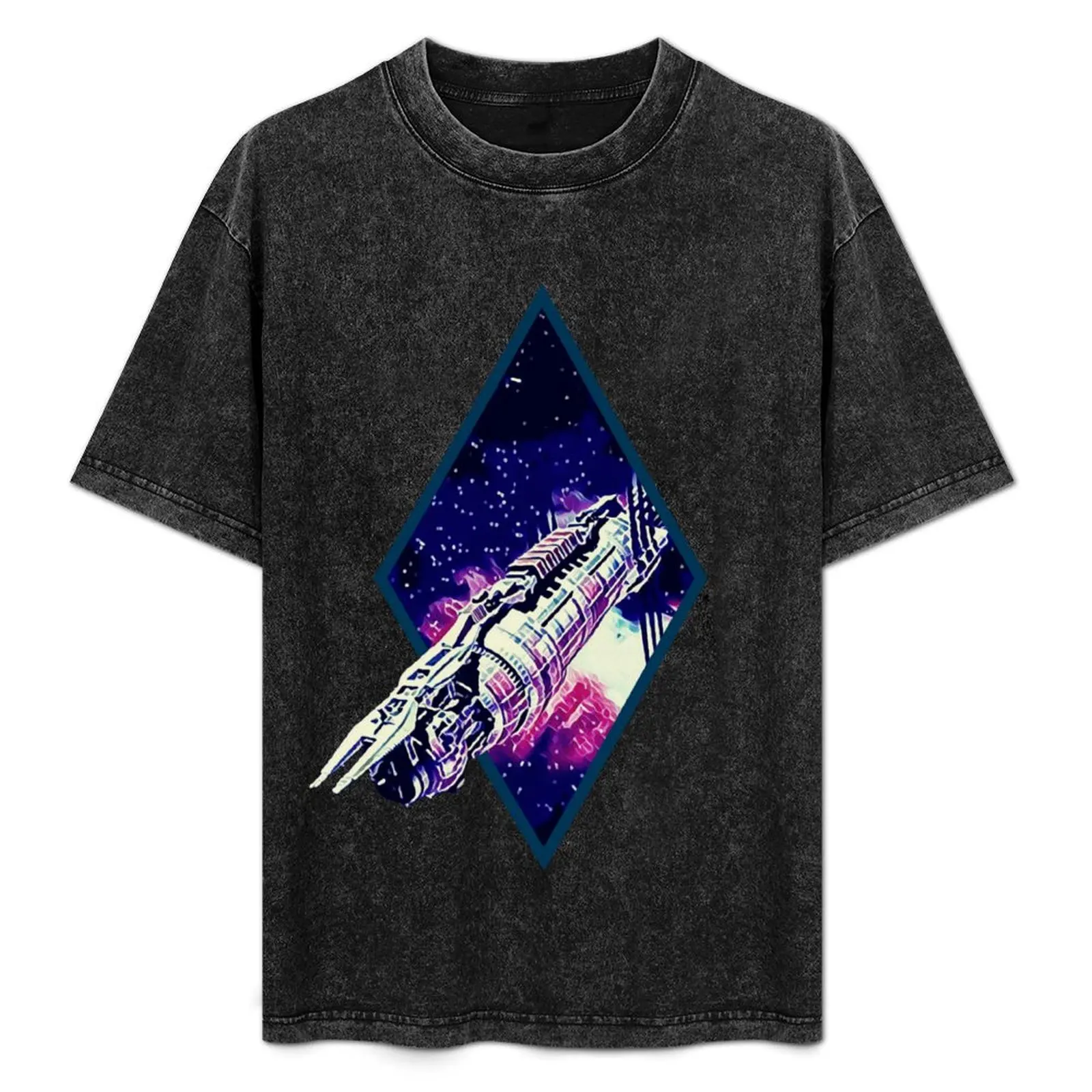 

B5 - Last Best Hope for Peace - Space Station - Black Sci-Fi T-Shirt Plus Size Comfort Fit Tee