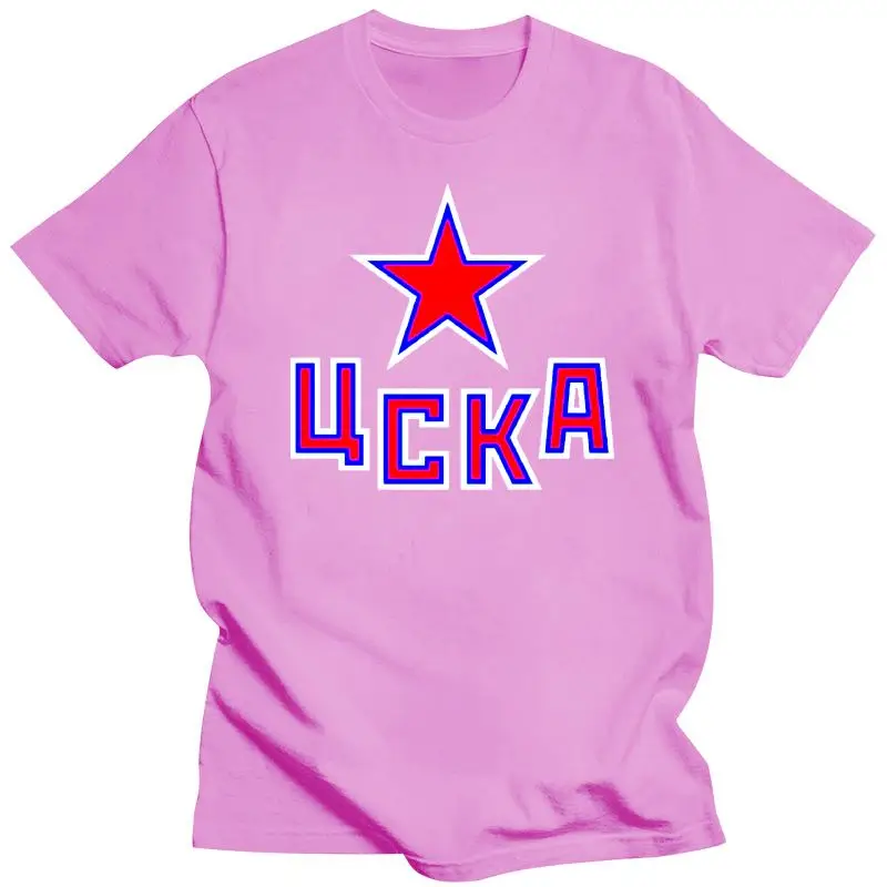 2022 New HC CSKA Moscow KHL Russian Professional Hockey RED T-Shirt  Handmade