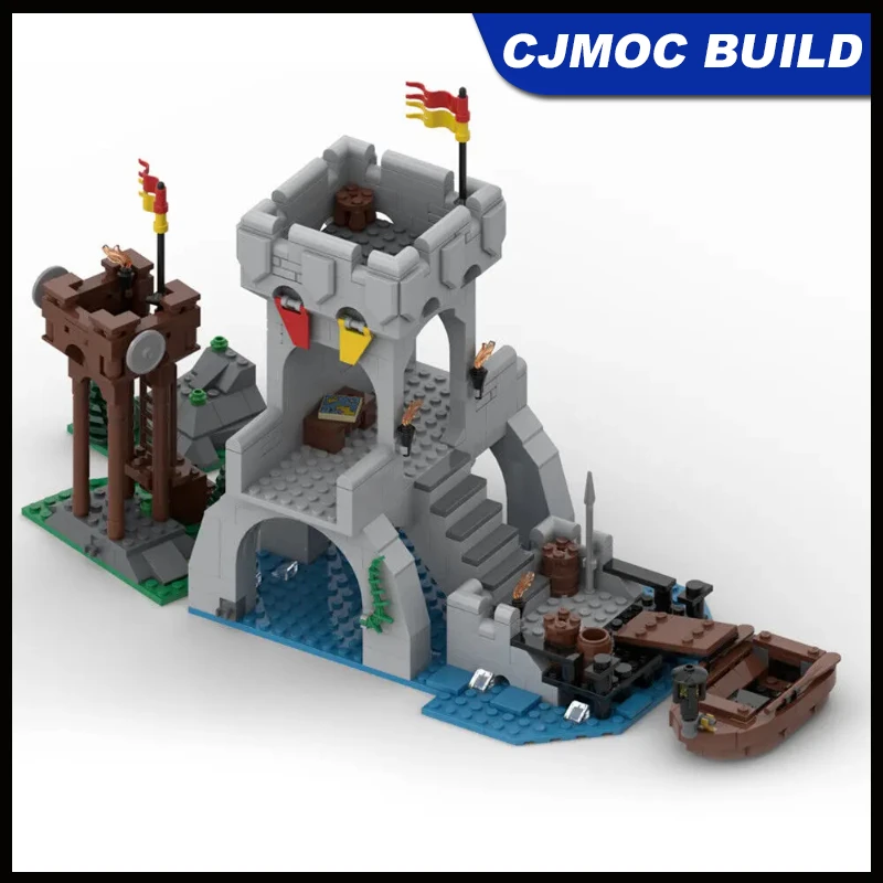 604pcs MOC Medieval Castle Bridge Expansion (10305) Model Set Building Block Assembling Brick Toys MOC-139136