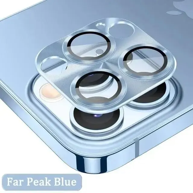 Metall Kamera Objektiv Glas Schutz Für iPhone 11 12 13 14 15 Pro Max Mini 14Plus 15Plus Ultra High Definition glas Zurück Objektiv