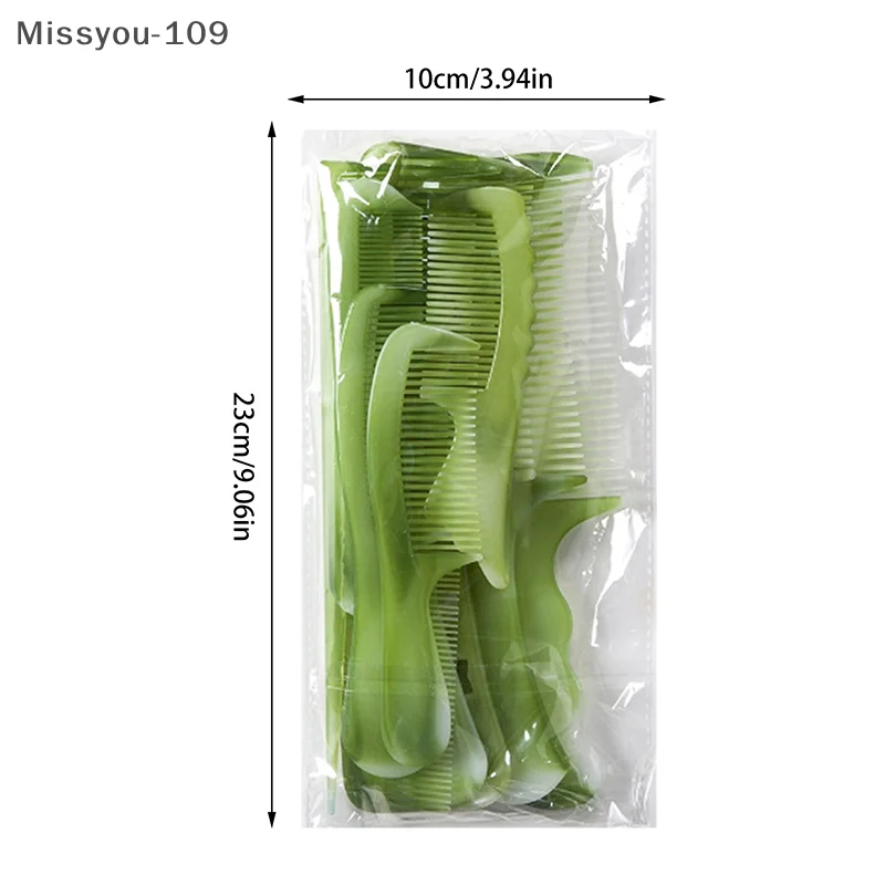 مجموعة من 10 أمشاط شعر خضراء لتصفيف الشعر الاحترافي، مناسبة لكل من الرجال والنساء، مثالية للاستخدام مع الشعر الخشن أو الناعم