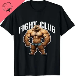 Bear Beast Muscles | Boxing Workout Gym MMA Fight Club T-Shirt Men Clothing Tops Cotton Graphic T Shirts Camisas