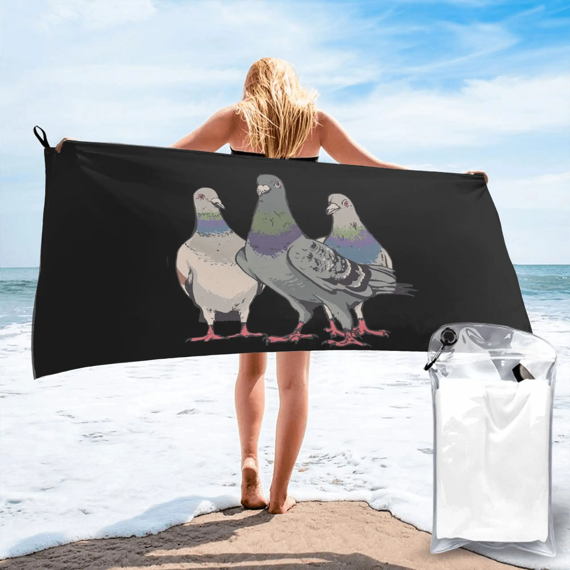 Pigeons, Pigeon Breeding, Pigeon Fanciers Beach Towel Soft Microfiber Quick Dry Absorbent Quick Towels For Swimming