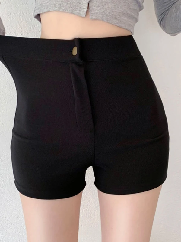 High Waist Black Elastic Sexy Butt Enhancing High Elasticity Hot Pants Women's Shorts Dongda Gate New Arrival Versatile Slimming