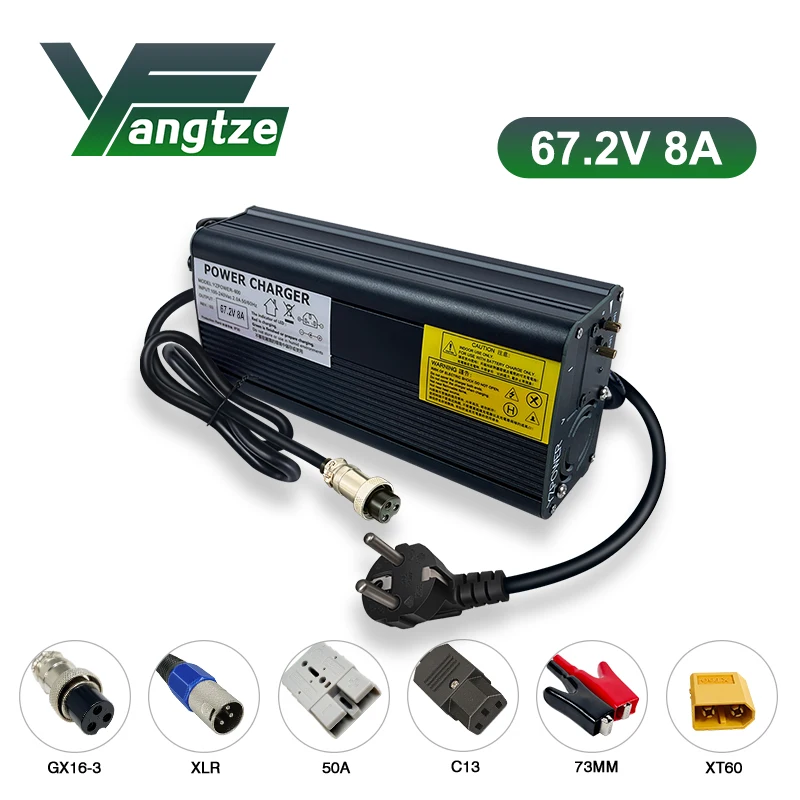 

Yangtze 67.2V 8A 16S Lithium Battery Charger For Universal Electric Tools High Quality Power Supply With Cooling Fans