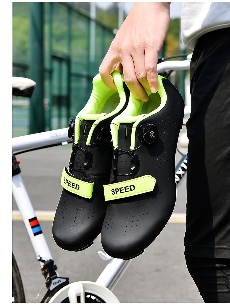 AliExpress TFanJump Professional Road Mountain Bike Riding Shoes Men's lightweight Breathable MTB SPD Locking Sports Shoes Outdoor Training Racing