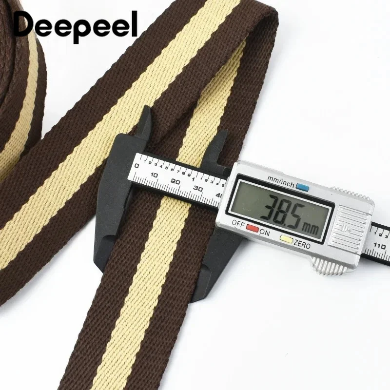 2/5/10M 38mm Thick Polyester Cotton Webbing Jacquard Ribbon Bag Strap Tape for Clothes Hats Belts