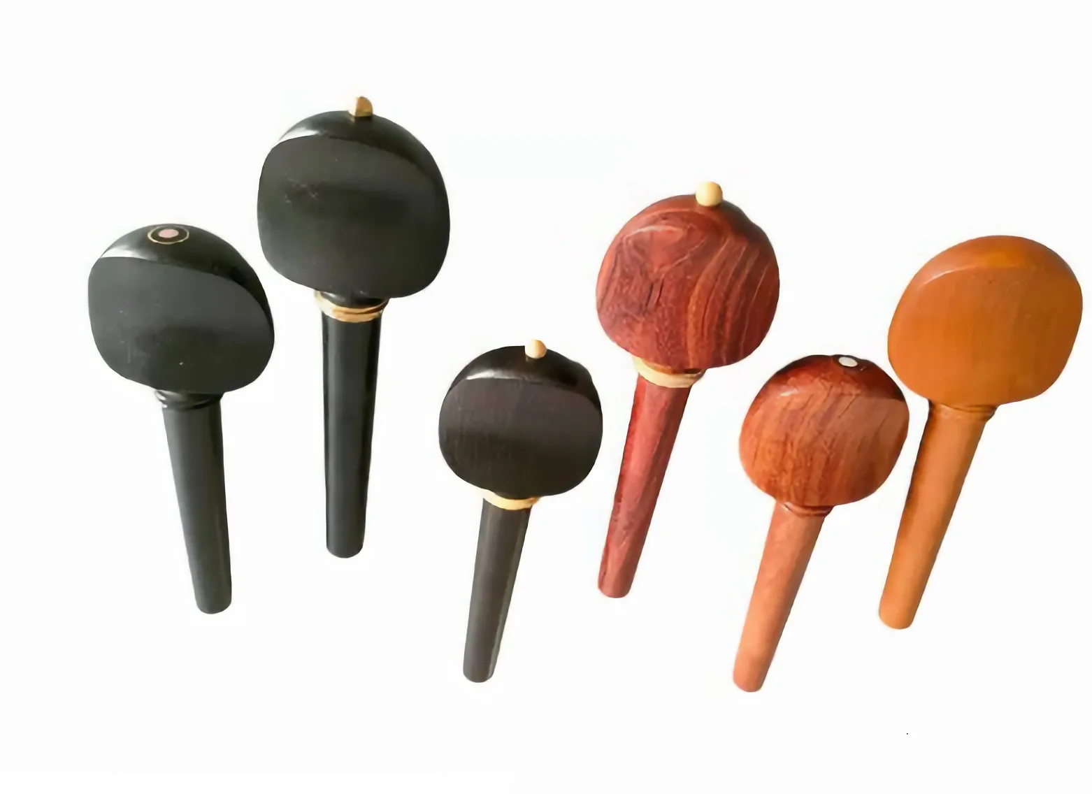 Pioli per violoncello 4/4 da 4 pezzi senza fori per corde Parti di giuggiole in ebano o palissandro