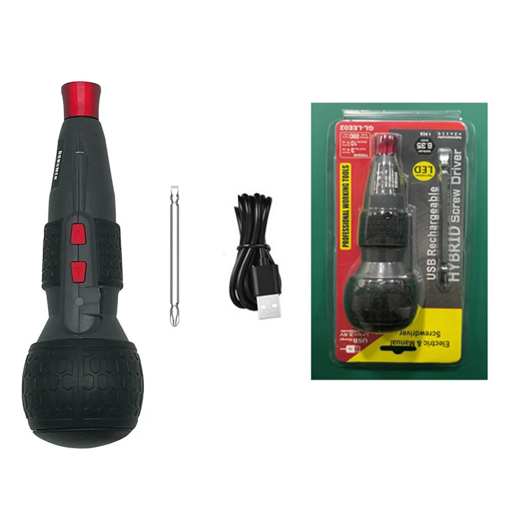 FOR Mini Electric Screwdriver USB Rechargeable Cordless Drill For Home Repair With LED-Light And Dual Mode