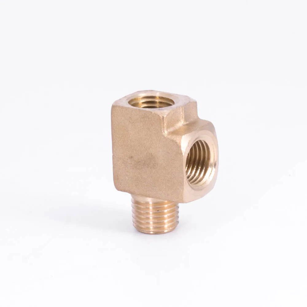 

1/4" 1/2" NPT Female-Female-Male Tee 3 Ways Brass Pipe Fitting Coupler Connector Water Gas Fuel