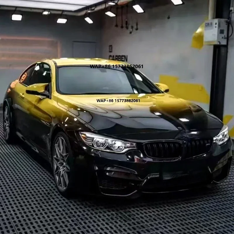 Yellow to Black Gradient Decoration Printing Car Body Sticker PET Self-adhesive Car Wrapping Vinyl Film