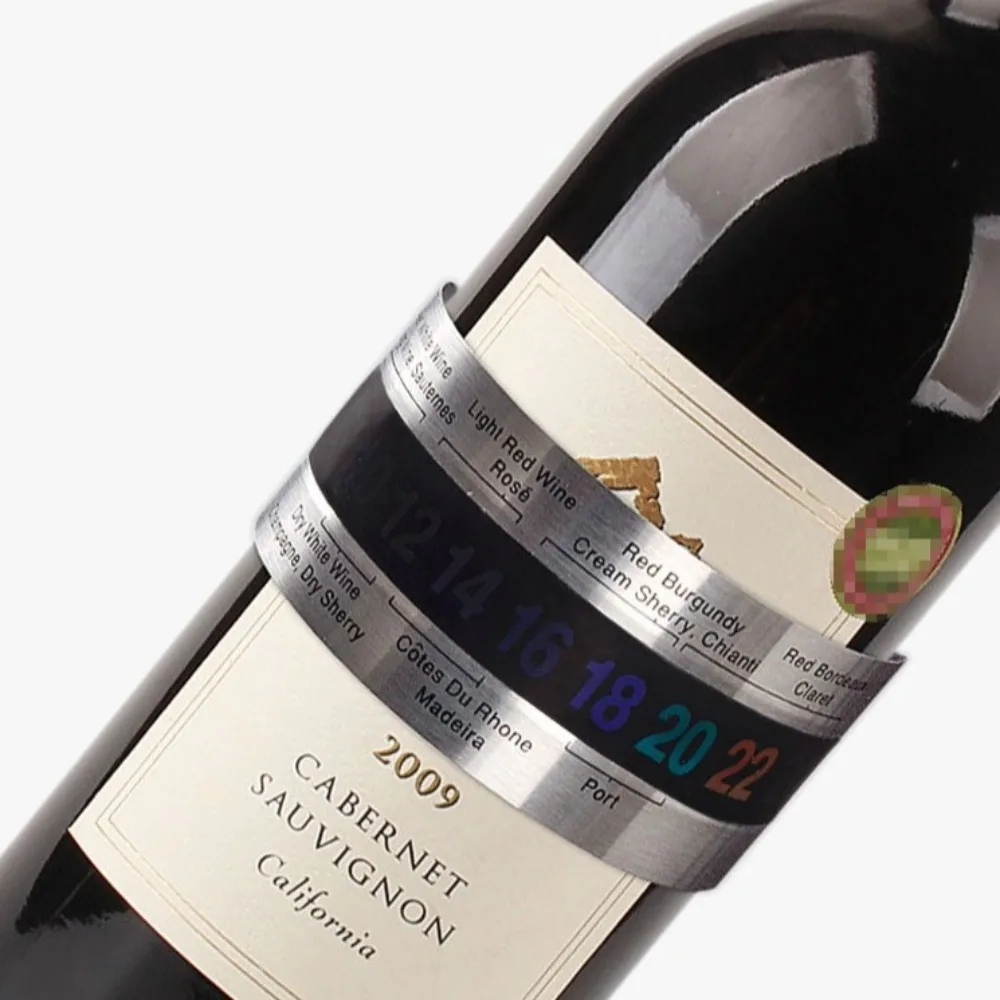 Stainless Steel Wine Thermometer Temperature-changing Clever Bottle Snap Thermometer LCD Reusable Bar Beverage Tool
