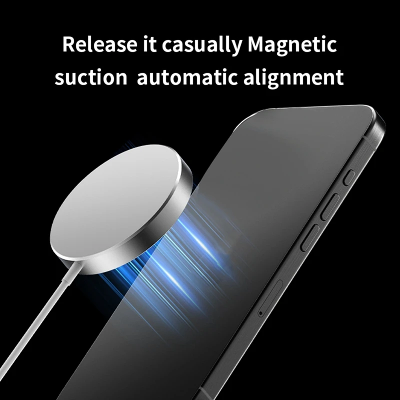 Wireless Charger Qi2 Magnetic Wireless Charger Ultra-Thin Aluminum For Apple 15W Cell Phone Wireless Charger