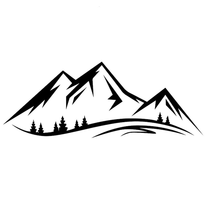 20x8cm Vinyl Decal Mountains Outline Car Sticker Waterproof Auto Decors Car Styling Car Accessories Pegatinas Para Coche