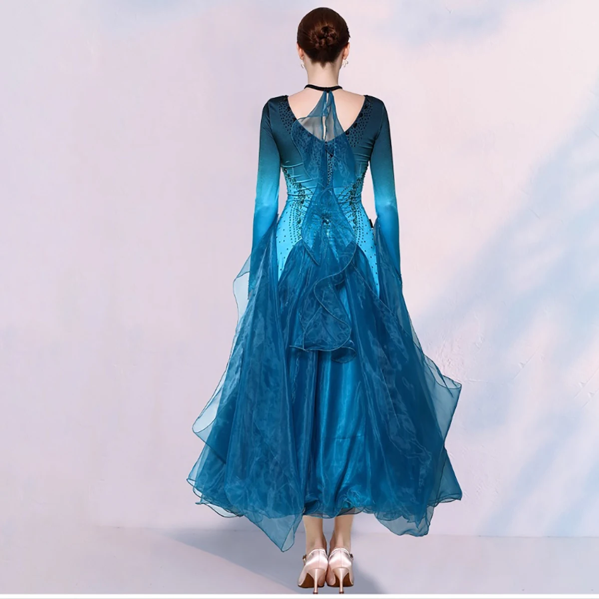 

Waltz Dress 2025 New High Quality Ballroom Dance Competition Dresses for Women Long Sleeve Party Modern Dancewear Costumes