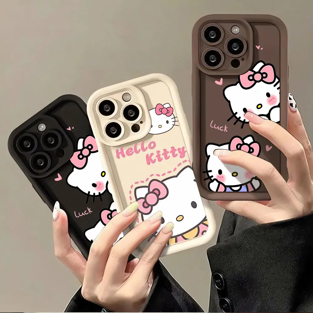 Sanrio Ins H-Hello K-Kitty Pink Phone Case for Samsung Galaxy A51 A30 A71 A03 A04e A20 A05s A20s A10s A31 A04s A50 A21s Cover