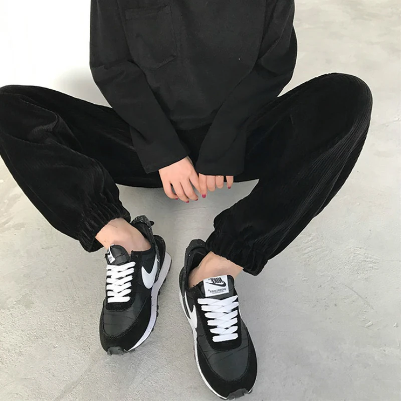 

Брюки для сна, женские однотонные вельветовые повседневные длинные брюки, домашняя одежда, зимняя одежда для сна, утепленная теплая одежда для сна в корейском стиле, Ulzzang Chic, новинка