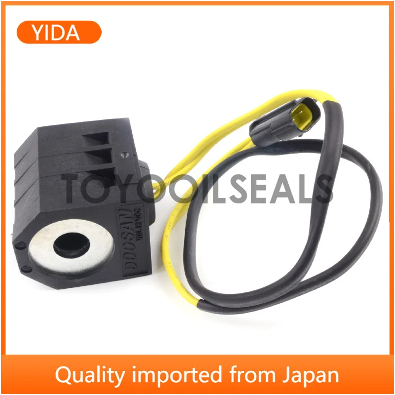 Suitable for Doosan Daewoo DH150/220/225/300-5-7-9 Pilot Solenoid Valve Spool Coil